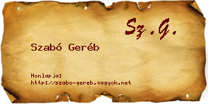 Szabó Geréb névjegykártya